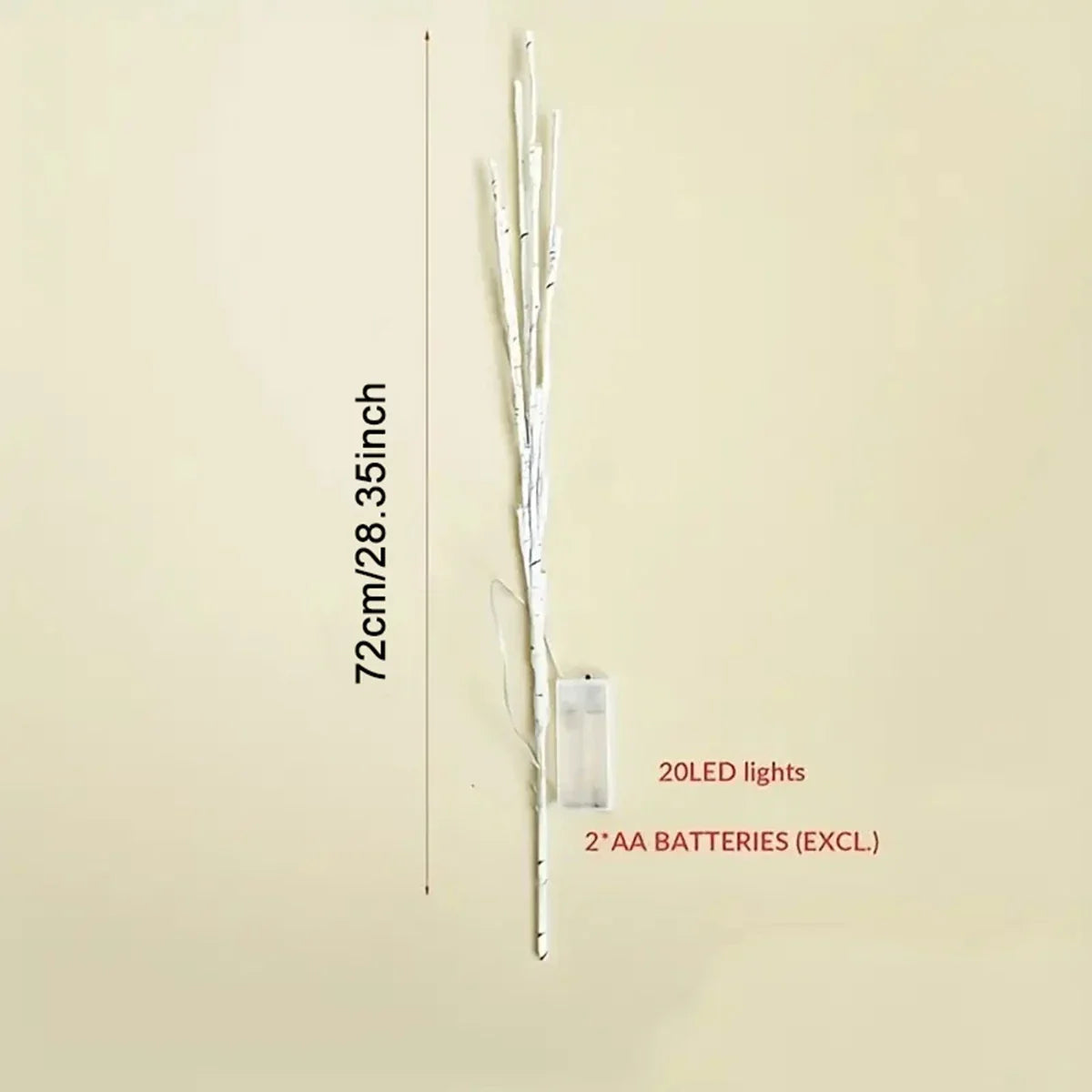 White Birch Branch LED Fairy Lights