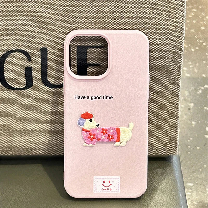 Korean Cute Dachshund Phone Case