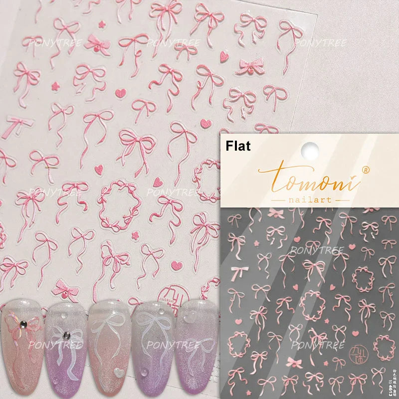 Bowknot 3D Nail Art Stickers