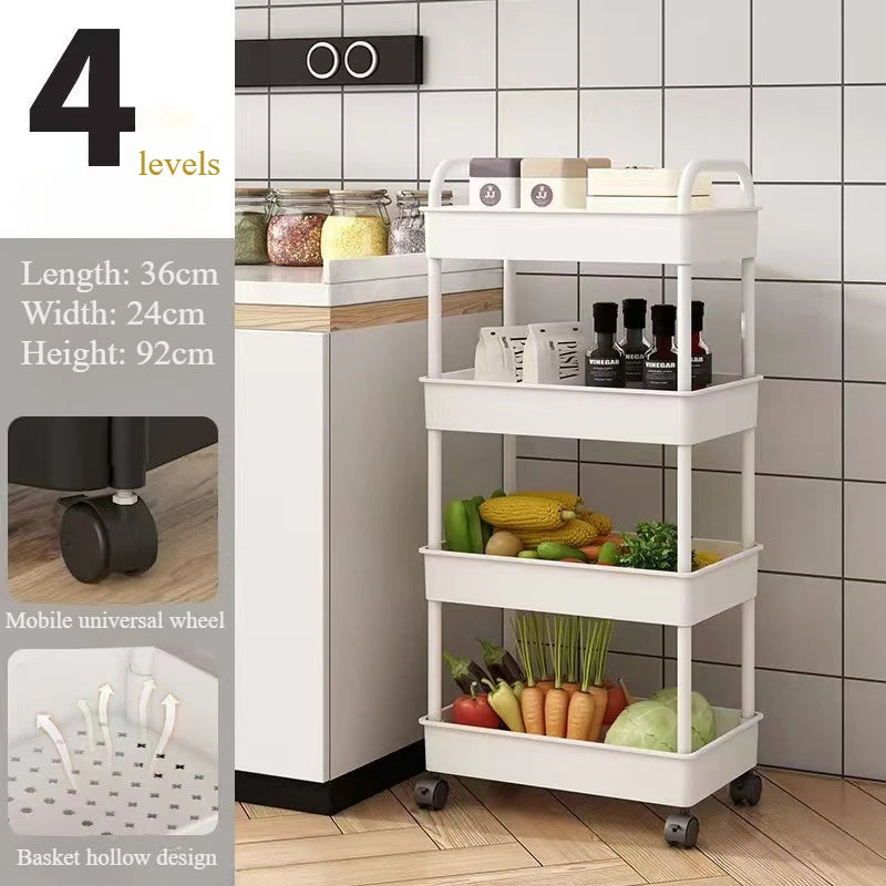 Multi-Layer Movable Storage Cart