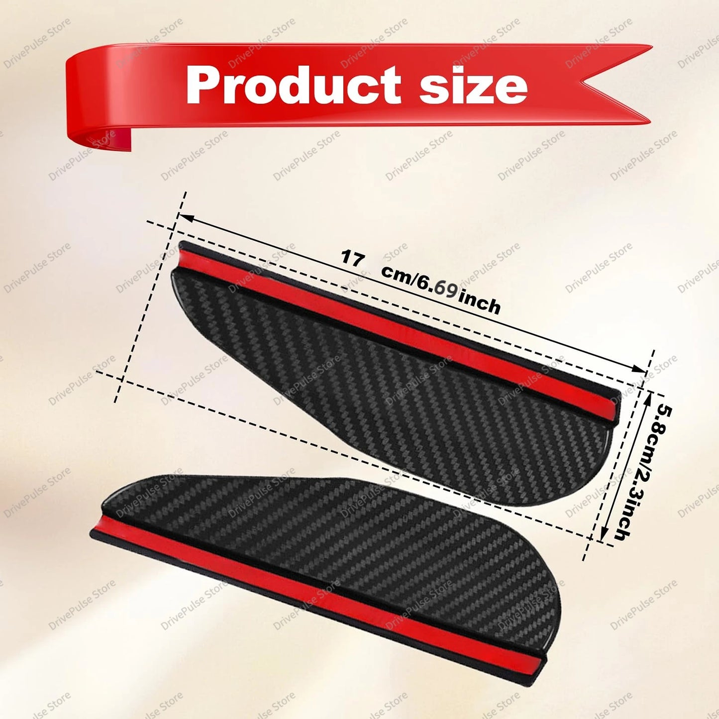 Carbon Fiber Mirror Rain Guards