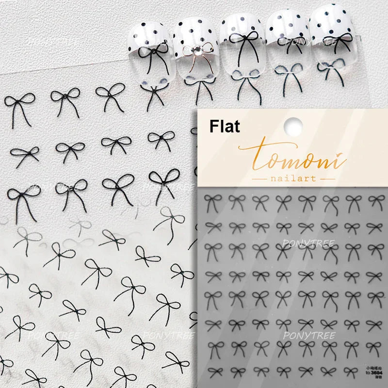 Bowknot 3D Nail Art Stickers