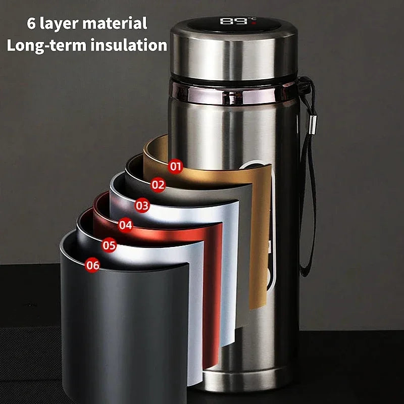 LED Display Stainless Steel Water Bottle