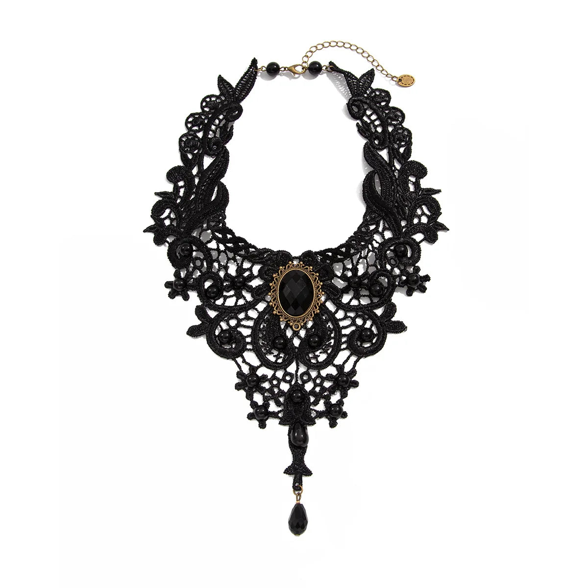 Vintage Gothic Black Lace Necklace