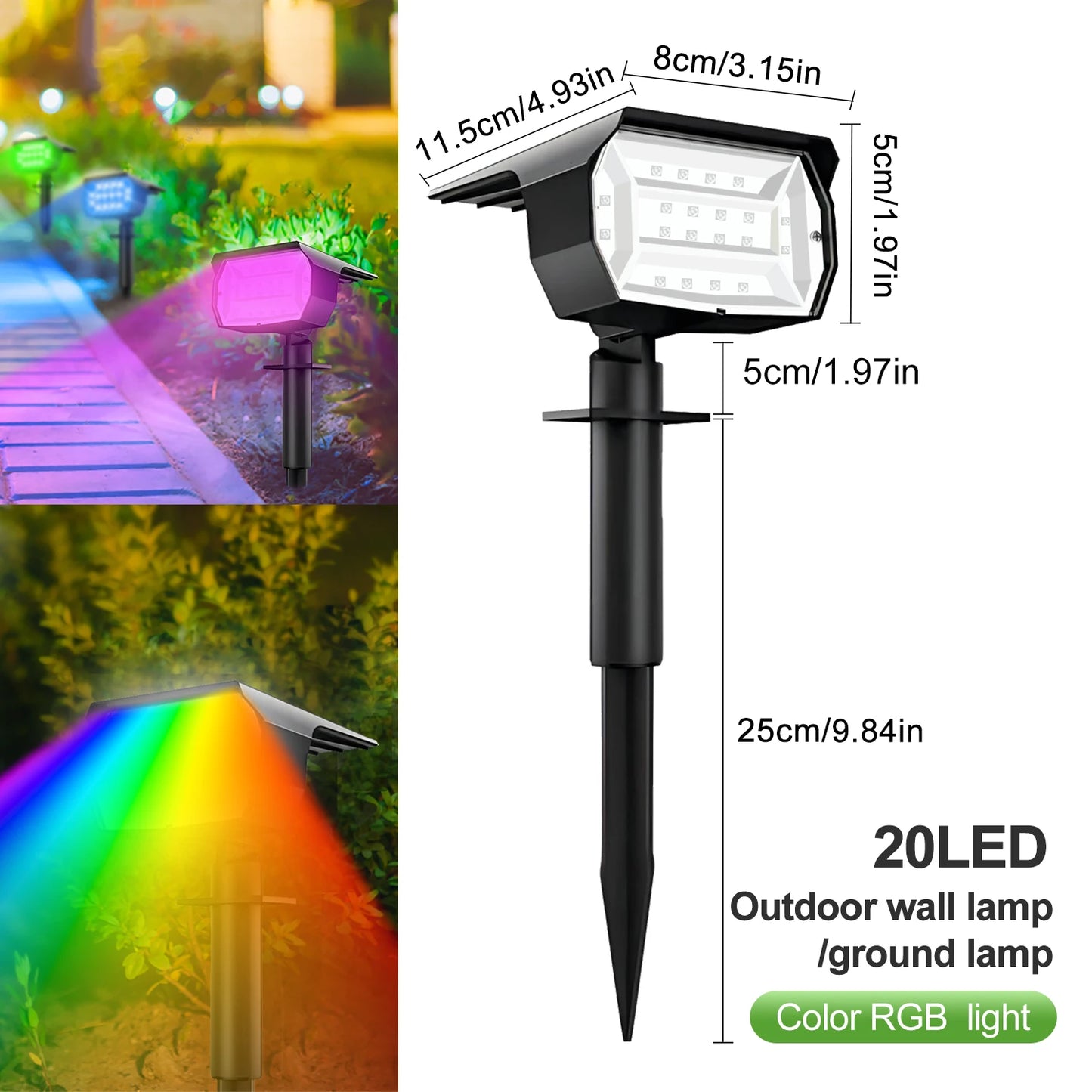 Solar LED Landscape Spotlights