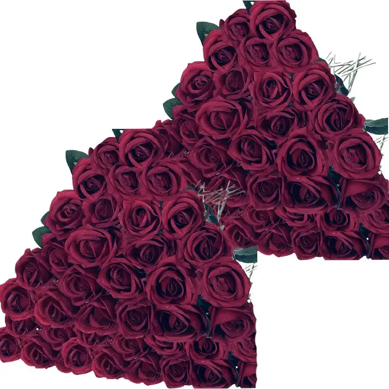 Velvet Artificial Rose Bouquet