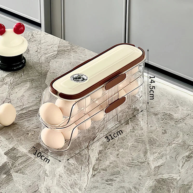 Multi-Layer Rolling Egg Storage