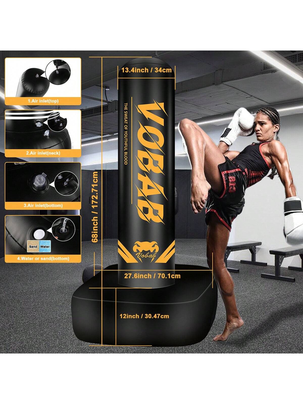 68" Heavy Duty Punching Bag