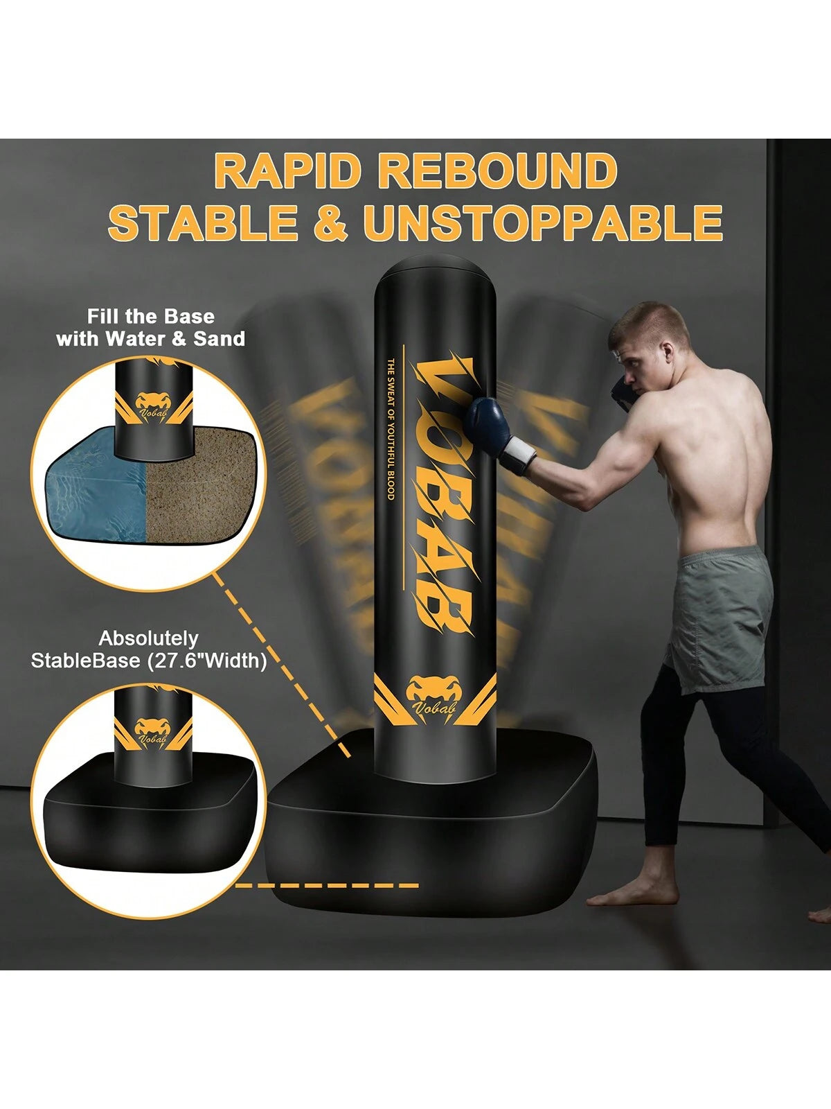 68" Heavy Duty Punching Bag