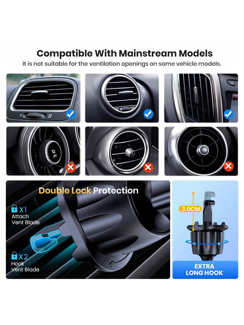 TOPK Auto-Locking Car Phone Holder