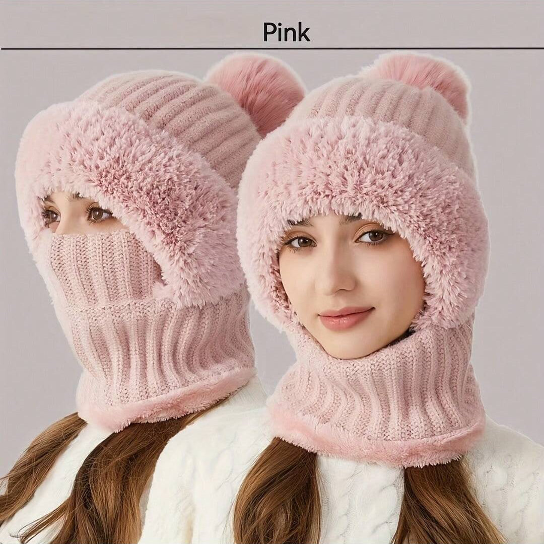 WarmthMax Thermal Lined Knit Hat - Milky White