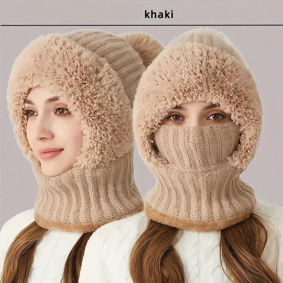 WarmthMax Thermal Lined Knit Hat - Cream
