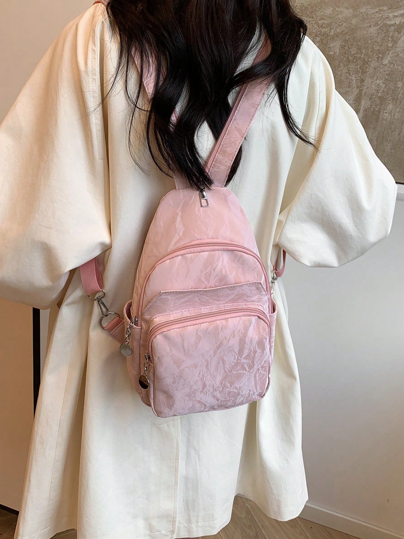 Women’s Marble-Print Backpack