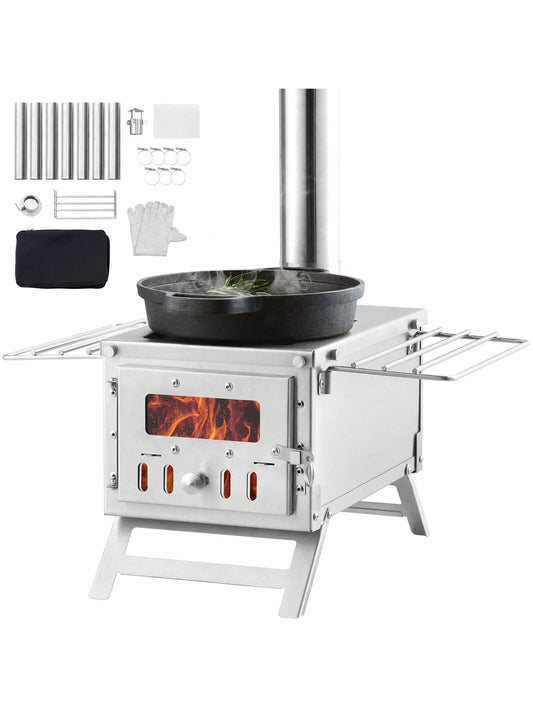 VEVOR Camping Wood Stove Stainless Steel Camping Tent Stove 