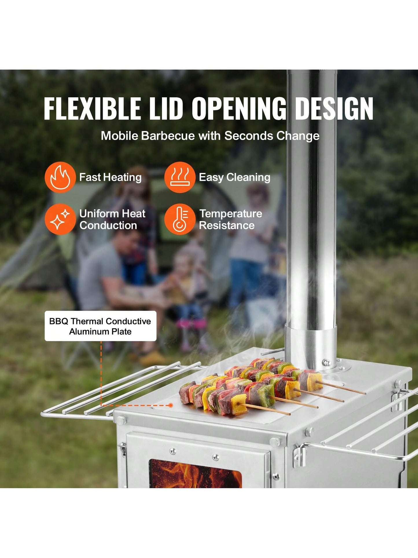 VEVOR Camping Wood Stove Stainless Steel Camping Tent Stove 